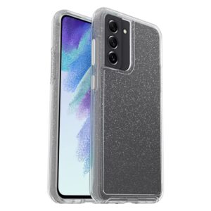 OtterBox Galaxy S21 FE 5G (Only) Symmetry Series Case - STARDUST (SILVER FLAKE), ultra-sleek, wireless charging compatible, raised edges protect camera & screen