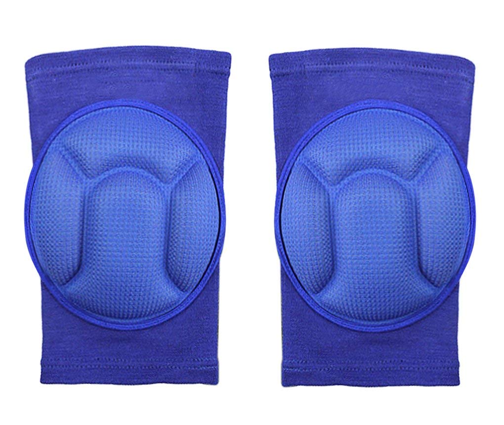 Sponge Cushioned Knee Support Pad 1 Pair Crush proof Sport Kneecap Brace Elastic Sleeve Fitness Bike Basketball MMA Boxing Ski Knee Injury Protector Guard - Pain- relief, Warm-up