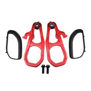 jdmspeed new heavy daty front car tow hooks left & right with hardware red replacement for dodge ram 1500 dt with 3.6l 5.7l engine 2019 2020 2021 2022 replaces 82215268ab 82215268ab 68272945ab