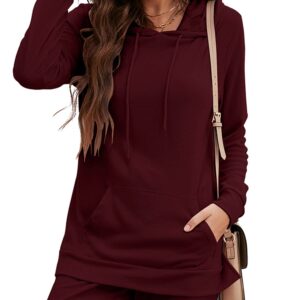 ZHENWEI Sweatsuits for Women Set Jogger Set Hoodie Two Piece Lounge Suit Long Sleeve Athletic Outfits Kangaroo Pockets