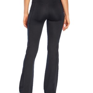 Bally Total Fitness Women's Standard High Rise Pocket Slim Bootcut Pant, Black, Large