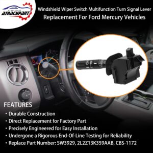 Windshield Wiper Switch Multifunction Turn Signal Lever | Replacement for 2002-2006 Ford Expedition, Ford Explorer, Mercury Mountaineer | Replaces# SW3929, 2L2Z13K359AAB, CBS-1172