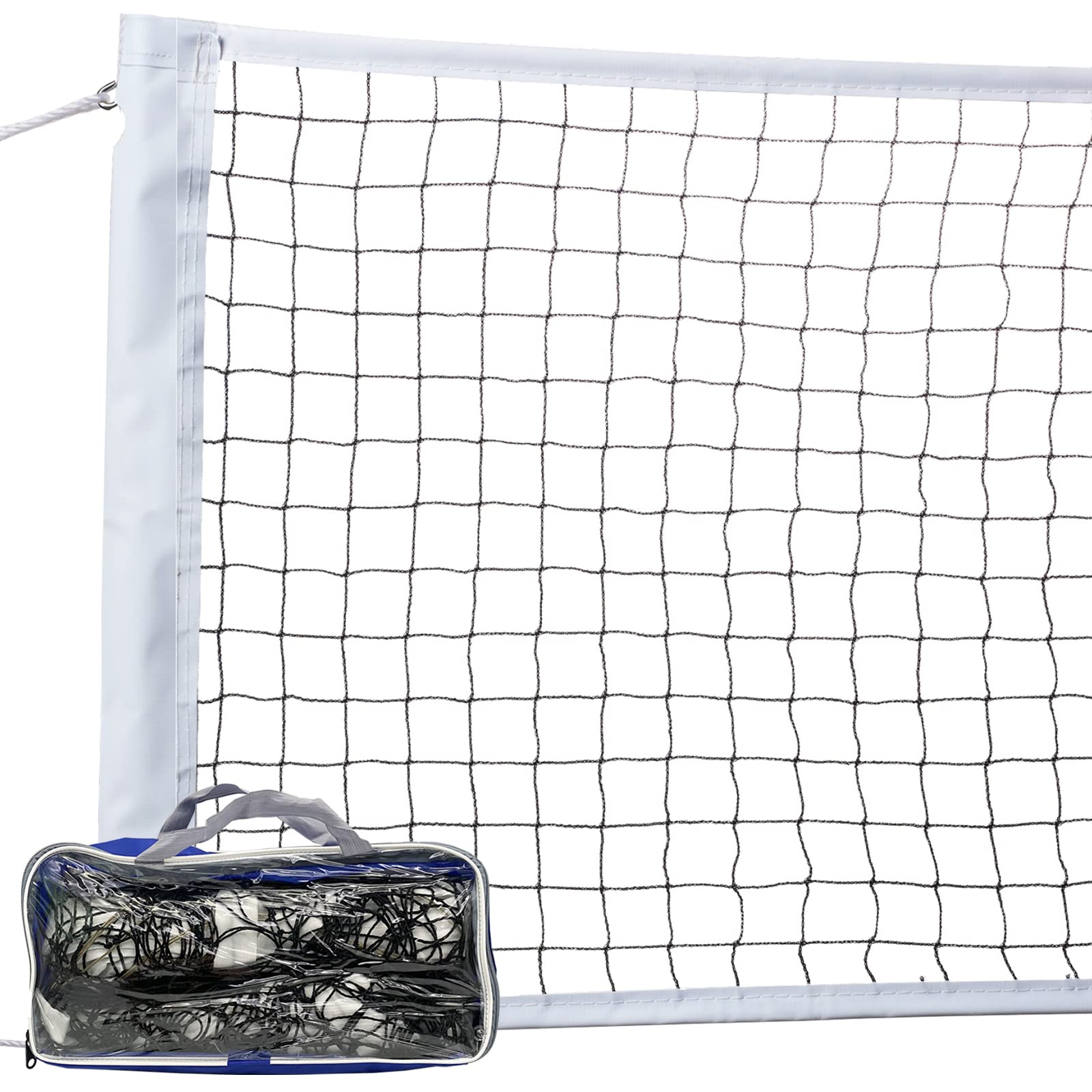 Volleyball Net Outdoor, Heavy Duty Volleyball Net for Backyard, 32 x 3 FT Professional Net with Reinforced Side Tapes for Ground Pool Sports, Portable Replacement Net for Beach (Poles Not Included)