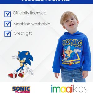 SEGA Sonic The Hedgehog Big Boys Fleece Hoodie Blue 10-12