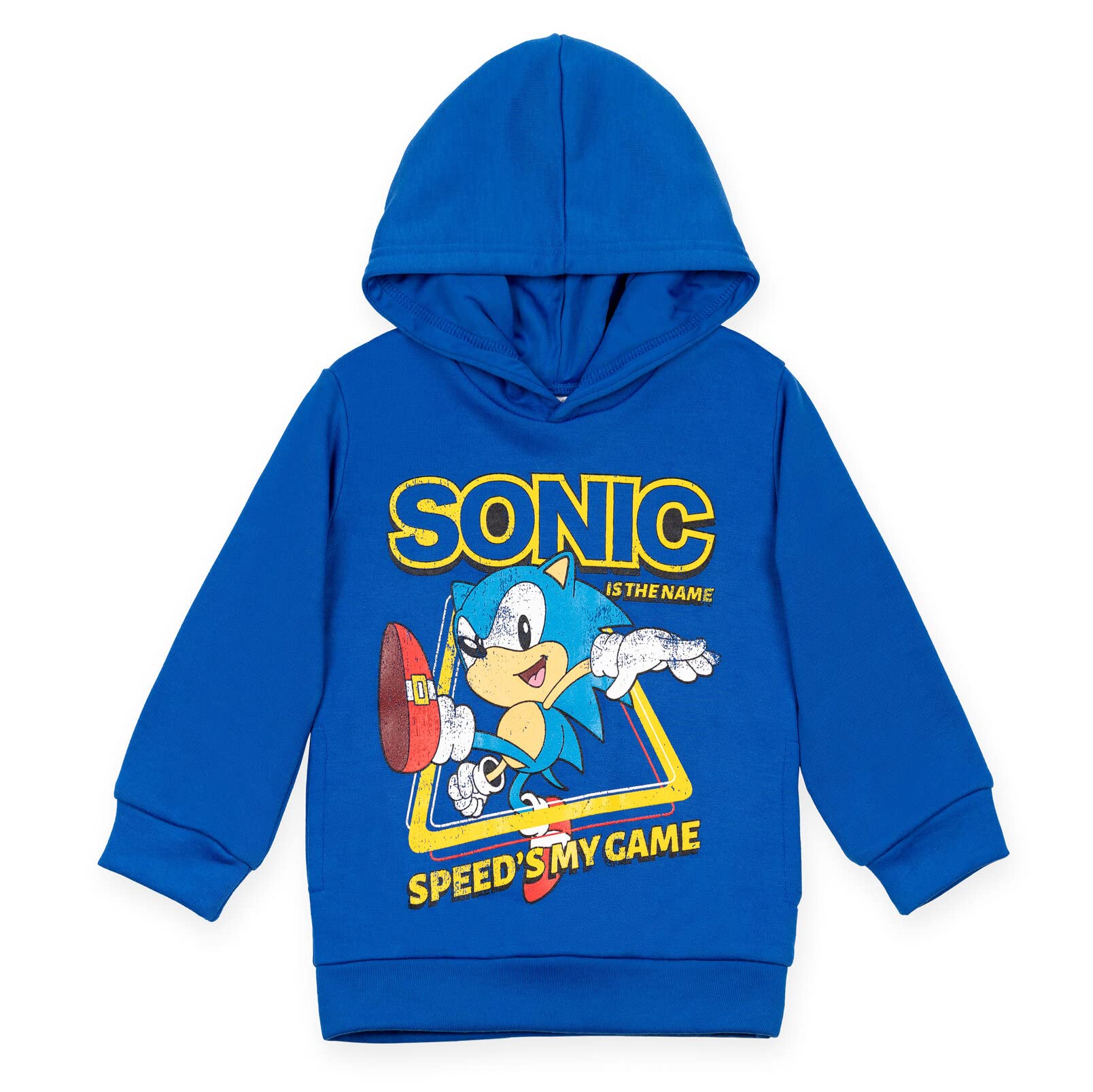 SEGA Sonic The Hedgehog Big Boys Fleece Hoodie Blue 10-12