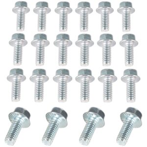 22 Pcs Oil Pan Bolt Kit Fit for Chevy and Ford Small Block V8 SBC 265 283 305 327 350 383 400 5.7L & SBF 260 289 302 351W 5.0L EFI 350-455 Stamped Steel Oil Pan Bolts