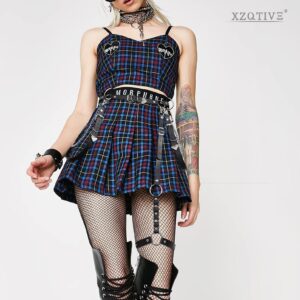 XZQTIVE Punk Waist Chain Belt, Fashion Gothic Rock Skinny Leather Belt Heart Women Steampunk Body Chains Accessories for Dress Skirt Black (A-Waist Chain Belts with Leg Ring)