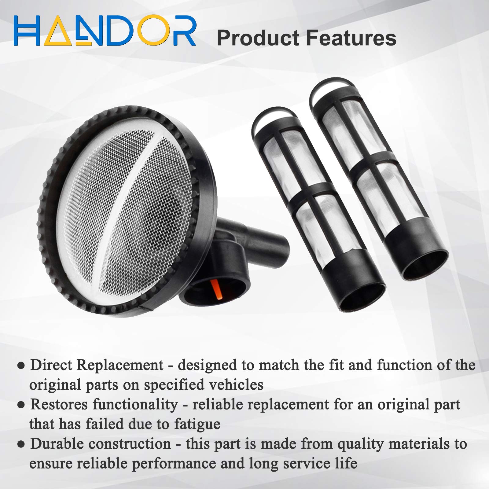 Handor 904-419 E5TZ9J306BA Fuel Tank Screen Sock Filter Fuel Pump Strainer Compatible with Fo-rd E350 E450 F250 F350 F450 F550 6.0 7.3L V8 Diesel, Replaces 4C4Z9365BA 4C4Z-9365-BA Fuel Pump Strainer