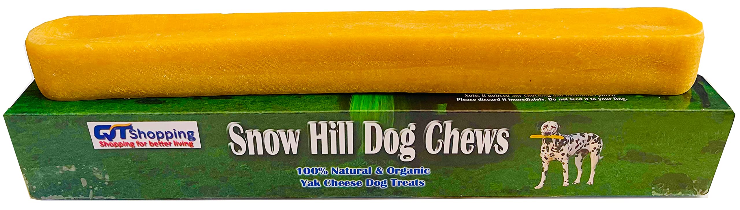 Snow Hill Himalayan Golden Yak Cheese Dog Chews Triple XL Monster 13-15 Oz / 11-13 in Long Natural Healthy Safe Yak Cheese Treats Keeps Dogs Busy Enjoying Indoors Outdoor