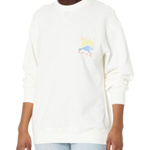 Billabong Women's Sweatshirt, Salt Crystal Kissed by The Sun, Medium