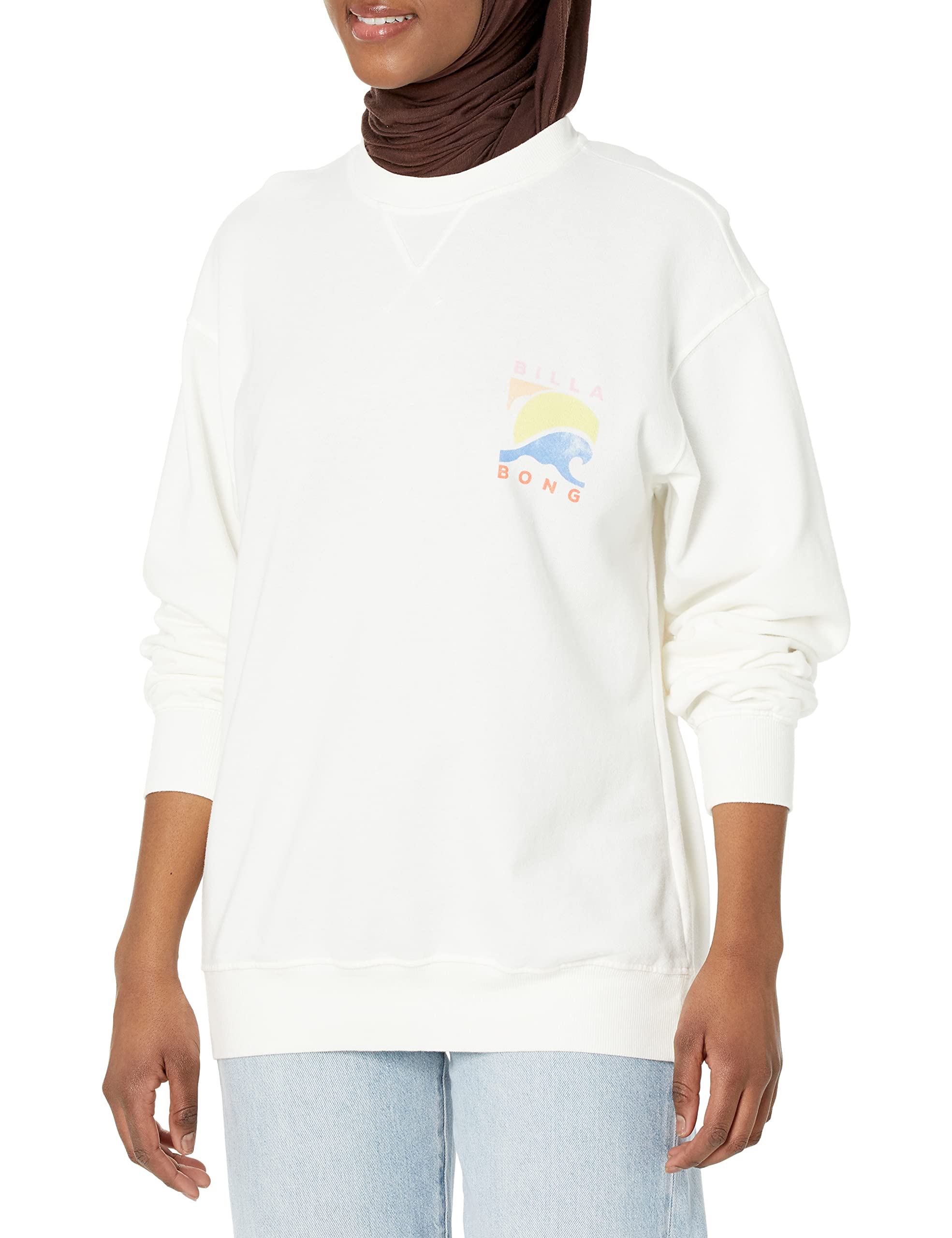 Billabong Women's Sweatshirt, Salt Crystal Kissed by The Sun, Medium