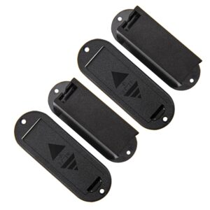 4pcs yootones guitar pickup battery box 9v battery cover holder case compatible with active guitar bass pickup(black)