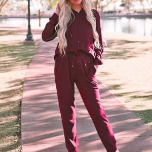 ZHENWEI Sweatsuits for Women Set Jogger Set Hoodie Two Piece Lounge Suit Long Sleeve Athletic Outfits Kangaroo Pockets