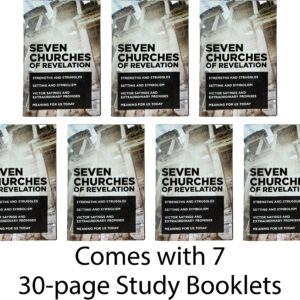 Bible Study Set, The Seven Churches of Revelation, 7 Study Booklets & 7 Challenge Coins, Bulk Bible Study Supplies for Men & Women, Christian Group Devotional Gift Set, Early Church Life Applications