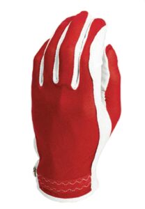 evertan: women's tan through golf glove - red hot large