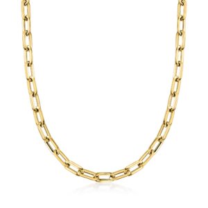 Ross-Simons Italian 14kt Yellow Gold Paper Clip Link Toggle Necklace. 16 inches