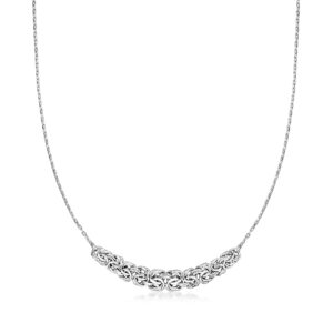 ross-simons sterling silver byzantine center necklace. 18 inches