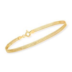 ross-simons italian 18kt yellow gold infinity-link bracelet. 7 inches