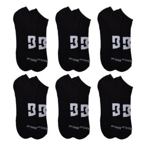 DC Shoes Men's Half Cushion Low Cut Socks, Black (6 Pack), One Size