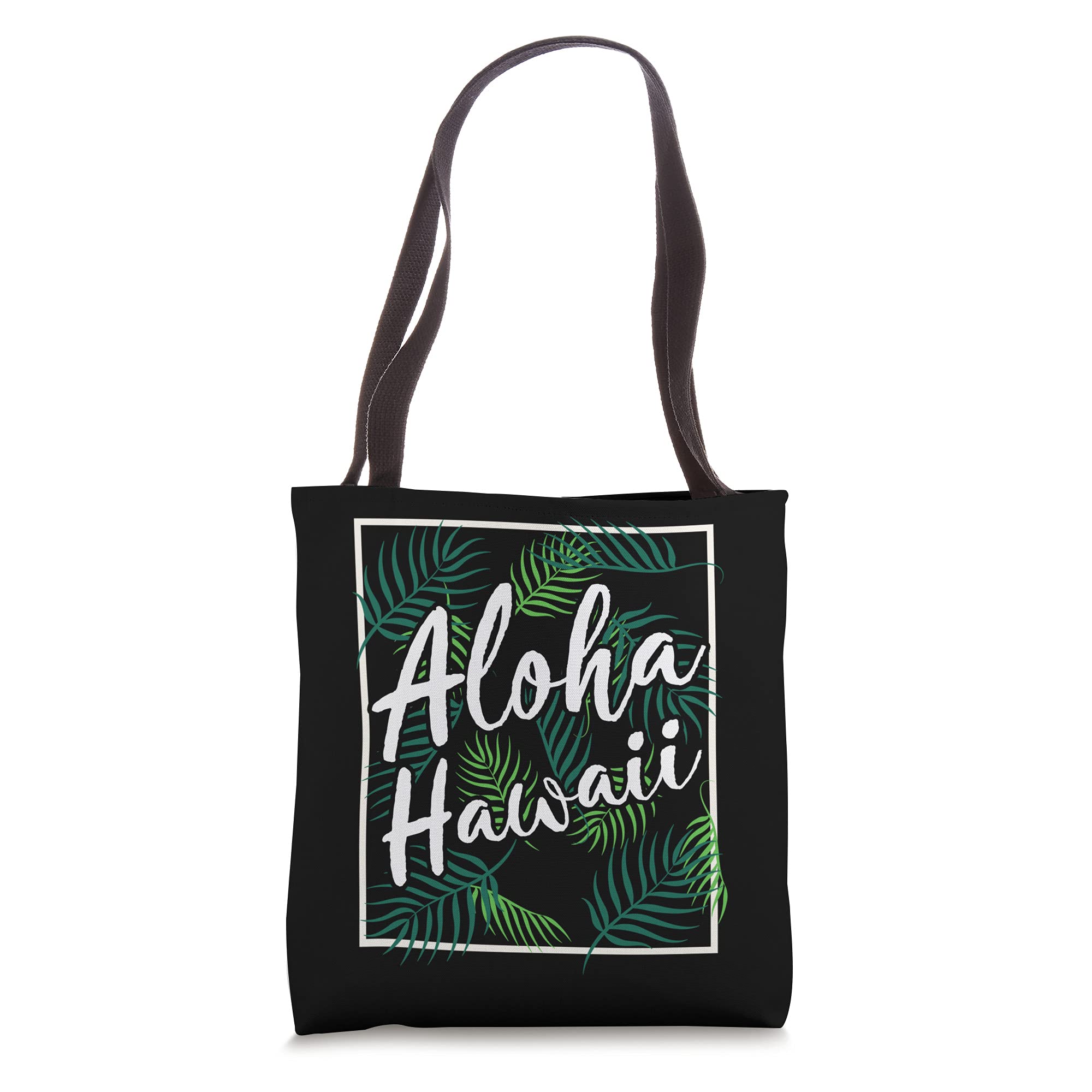 HI Tropical Hawaiian Summer Vacation Palm Trees Aloha Hawaii Tote Bag