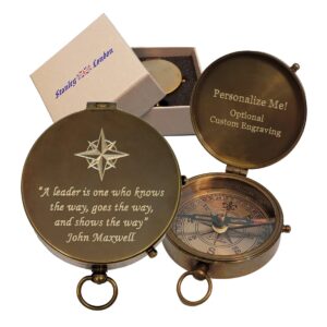 Leadership Compass Gift | Unique Engraved Award/Retirement Gift (Leadership Compass)