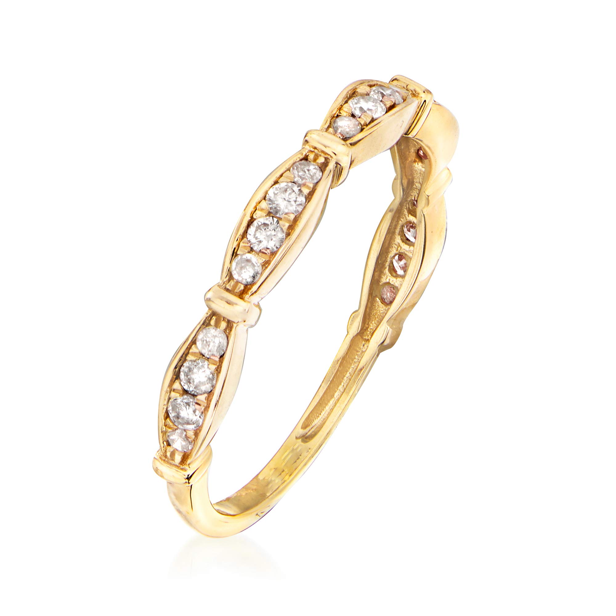 RS Pure by Ross-Simons 0.25 ct. t.w. Diamond Ring in 14kt Yellow Gold. Size 10