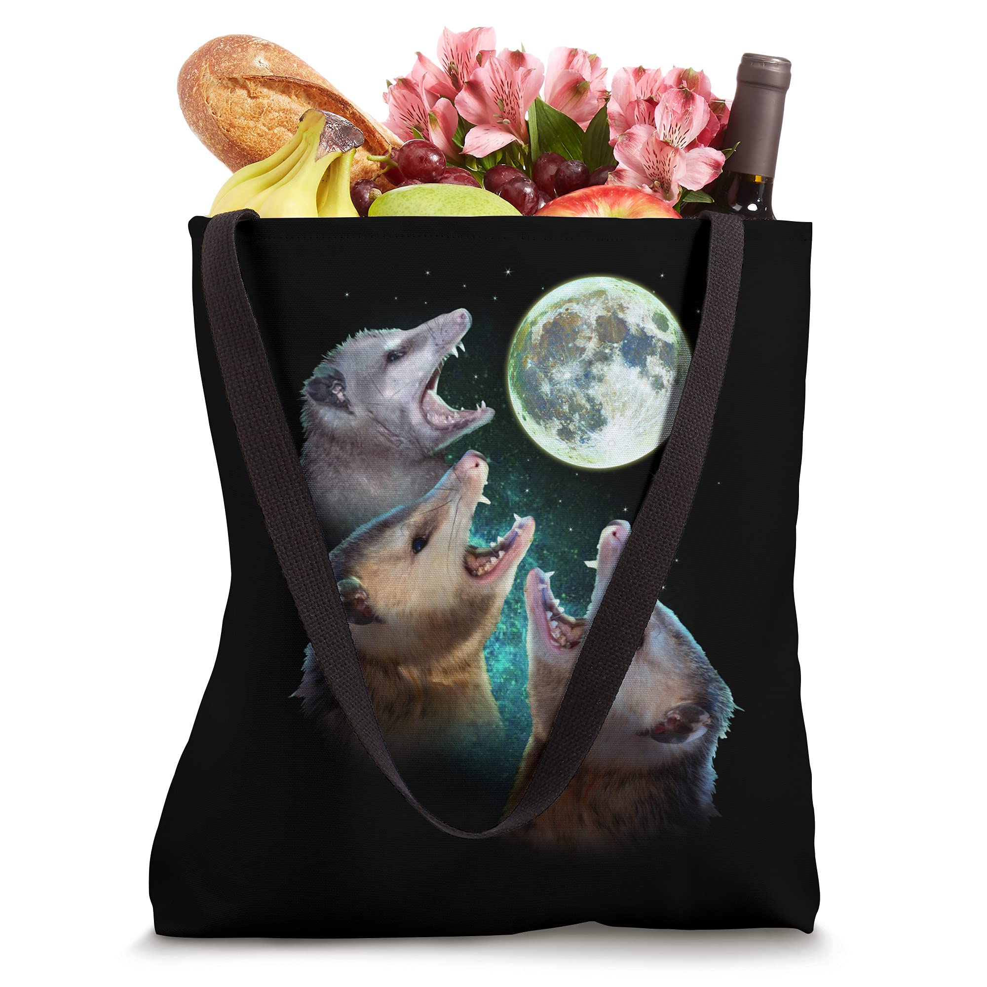 Three Opposum Moon With 3 Possums And Dead Moon Costume Tote Bag