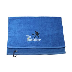 Pickleball Towel The Dinkfather Pickleball Embroidered Sports Teem Hand Towel Gift for Pickleball Player (The Dinkfather Towel)