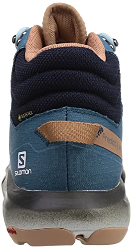 Salomon Women's Predict Hike MID Gore-TEX Hiking Boots for Women, Mocha Mousse/Blue/Blue, 9.5