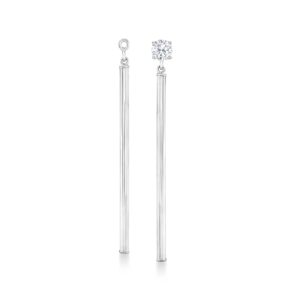 Ross-Simons Sterling Silver Linear Drop Earring Jackets