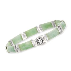 ross-simons jade good fortune bracelet in sterling silver