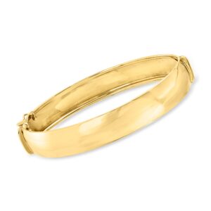 ross-simons italian 14kt yellow gold bangle bracelet. 7 inches