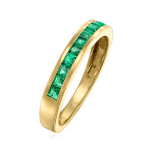 Ross-Simons 0.50 ct. t.w. Emerald Ring in 14kt Yellow Gold. Size 8