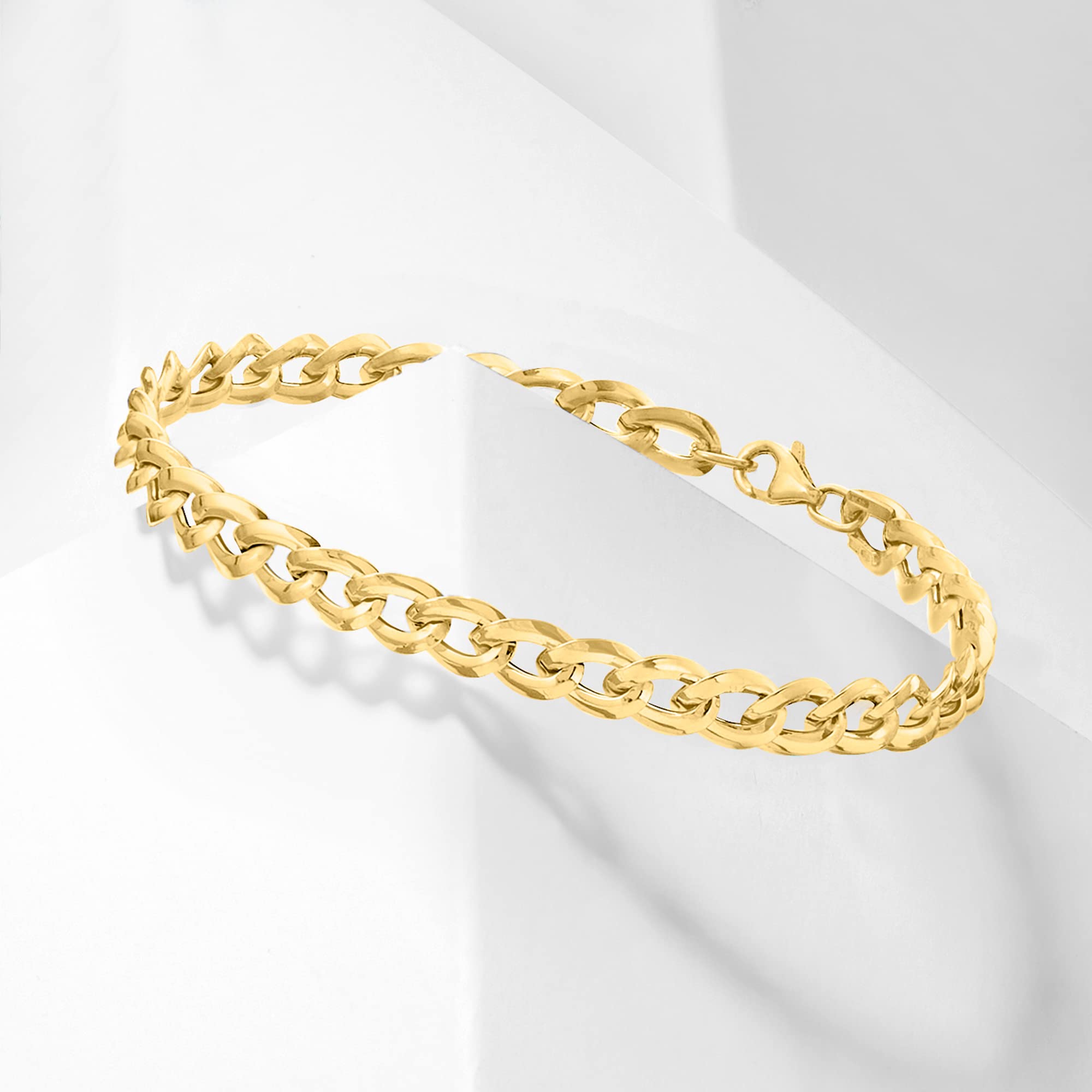 Ross-Simons Italian 18kt Yellow Gold Curb-Link Bracelet. 7 inches