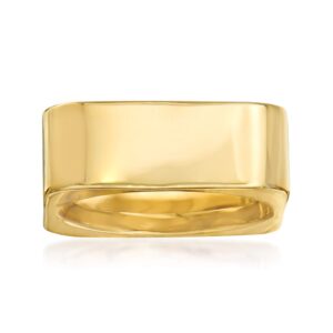 ross-simons italian 14kt yellow gold square ring. size 9