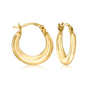 ross-simons 14kt yellow gold hoop earrings