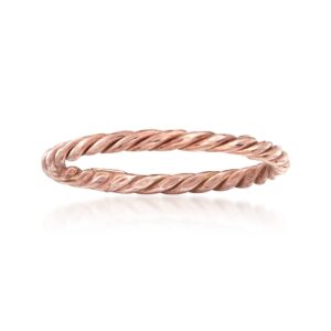 Ross-Simons 18kt Rose Gold Roped Ring. Size 6