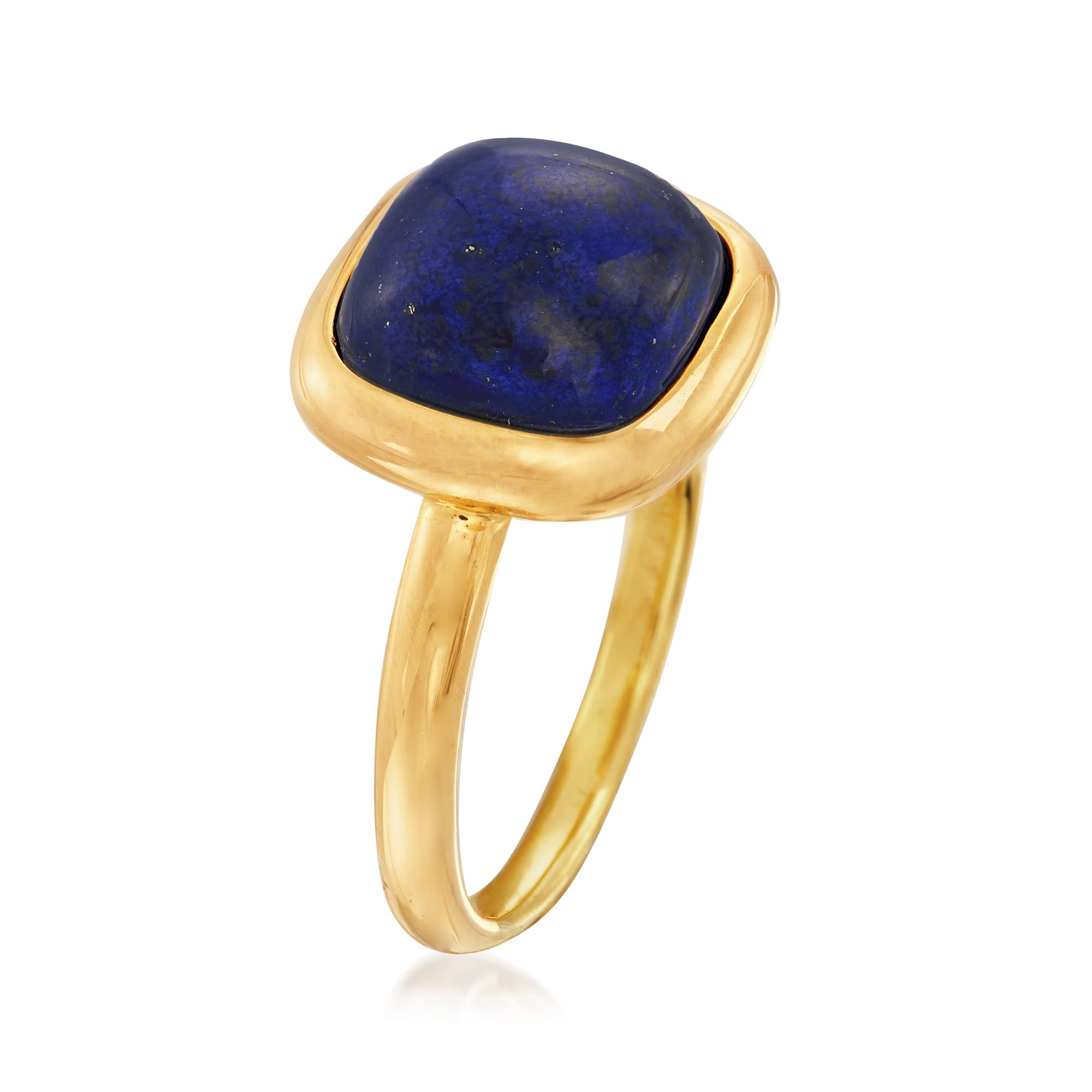 Ross-Simons Square Lapis Ring in 18kt Gold Over Sterling. Size 8