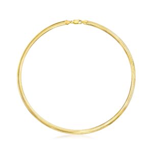 ross-simons italian 6mm 18kt gold over sterling omega necklace. 20 inches