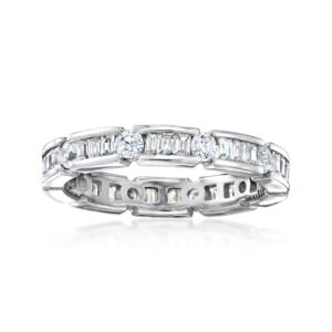 Ross-Simons 0.90 ct. t.w. CZ Eternity Band in Sterling Silver. Size 5