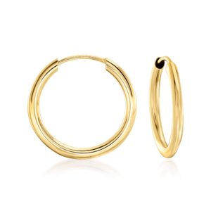 Ross-Simons Italian 14kt Yellow Gold Endless Hoop Earrings With Removable Heart Charms