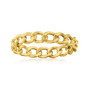 RS Pure by Ross-Simons Italian 14kt Yellow Gold Curb-Link Ring. Size 10