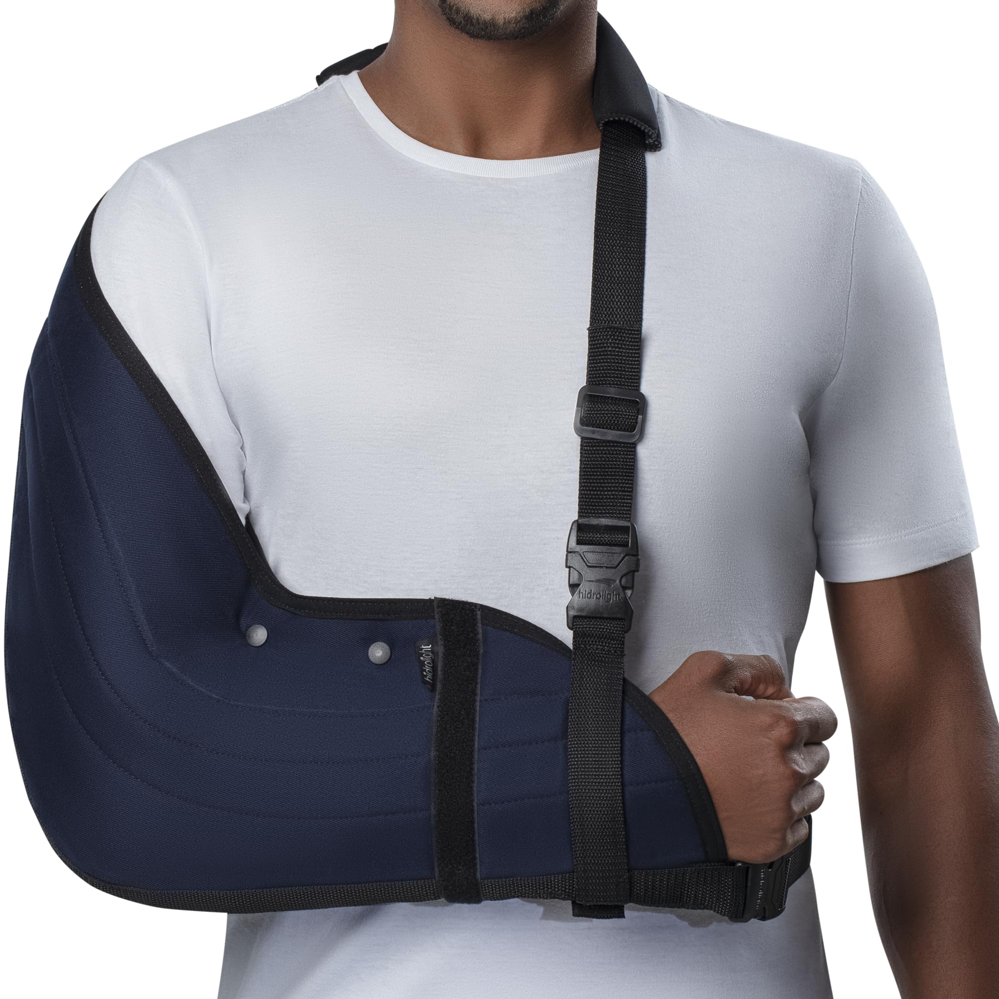 HIDROLIGHT - Immobilizer Arm Sling for Upper Limb Injuries - Arm Brace for Left and Right, Bursitis Elbow Brace, Arm Support Straps - Shoulder Support Immobilizer for Rotator Cuff - Black, X-Small