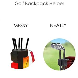 Dogxiong 2 Pack Golf Club Bag Clips On Putter Clamp Holder Organizer Value Durable Plastic Black Putting Clip Golf Accessories for Men Women Golfer