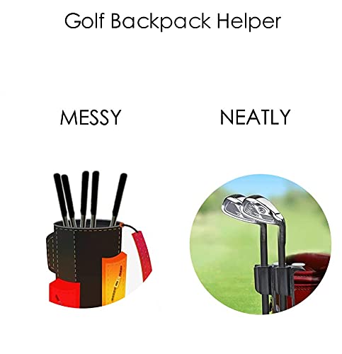 Dogxiong 2 Pack Golf Club Bag Clips On Putter Clamp Holder Organizer Value Durable Plastic Black Putting Clip Golf Accessories for Men Women Golfer