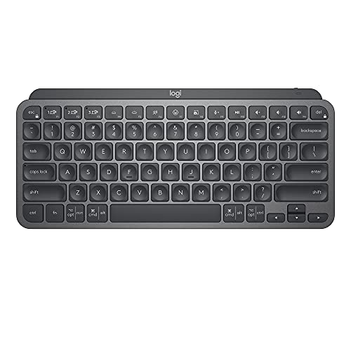 Logitech MX Keys Mini Minimalist Wireless Illuminated Keyboard, Compact, Bluetooth, USB-C, for Apple macOS, iOS, Windows, Linux, Android - Graphite - With Free Adobe Creative Cloud Subscription