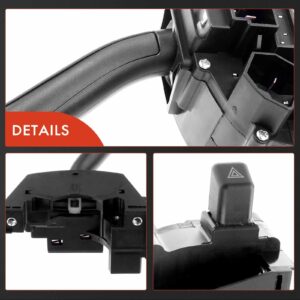 A-Premium Turn Signal Switch, Windshield Wiper Washer, Hazard Warning Flasher, Compatible with Ford F-150 1999-2003, F-250/350/450/550 Super Duty (1999 F-250 GVW Under 8,500lb), Blackwood