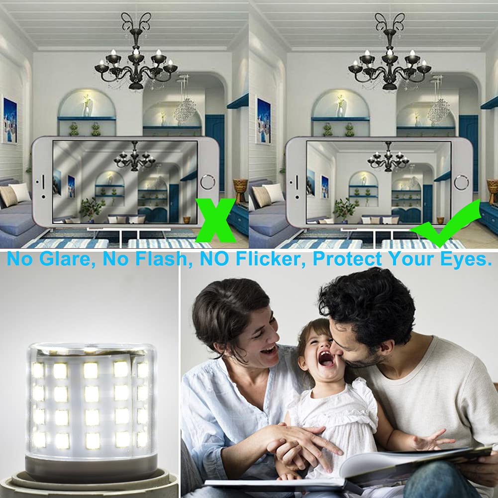 LED Appliance Light Bulb for Refrigerator Fridge Freezer 4W (40W Equivalent) E26 Medium Base Compact T10 Tubular A15 AC100-265V Floor Lighting Decorative Corn Lamp Daylight White 5000K, Pack of 3