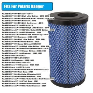 Air Filter 7082265 Compatible With Polaris Ranger 1000 /Ranger XP 1000 /Ranger Crew XP 1000 (all models) 2018-2021