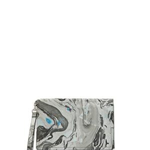 Lucky Zira Clutch, Marble Blue